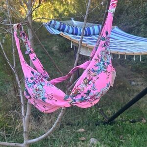 Johnny Was Pink Floral Swim Top
